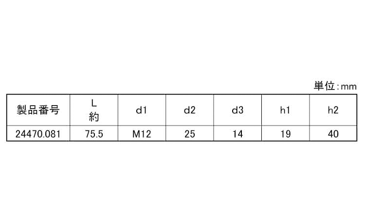 クランプナット・レバー溶接ダブル 10.0