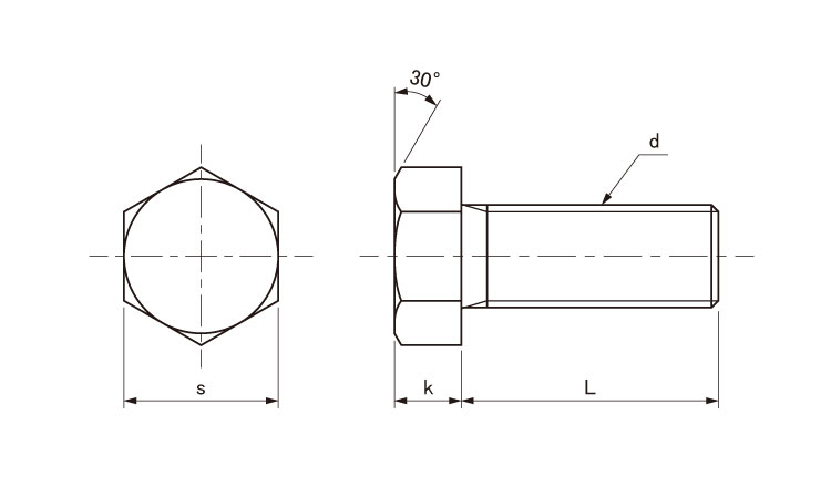 六角ボルト 全ねじ(並目 6.0 3.0